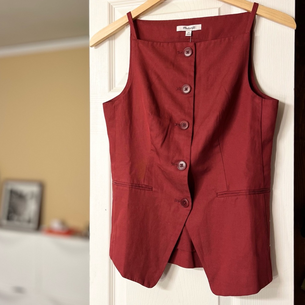 Madewell Burgundy Vest Top